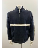 Roots Athletics Men&#39;s 1/4 Zip Fleece Pullover Size XL Black White Long S... - $9.90