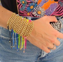 5Pcs Fashion Handmade Adjustable Cuban Chain Bracelets&amp;Bangles New Latest For la - £51.99 GBP