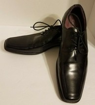 Freeman Colter Mens Black Square Apron Toe Lace Up Oxford Shoes Sz 12 M  - $15.52