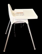 IKEA Antilop High Chair w/ Tray White Baby Toddler Feeding Chair image 2