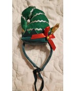 Merry &amp; Bright Holiday Elf Pet Hat Large XL Christmas Jingle Bell Dog He... - $13.53 CAD
