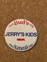 Vintage Budweiser Jerry&#39;s Kids Jerry Lewis MDA Collectible Pinback Pin B... - $9.41
