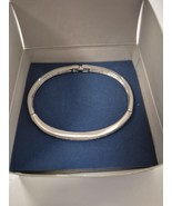 Vintage Avon 2006 Silver Rhinestone Pave Bangle Bracelet Large NOS - $416.27 MXN