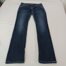 Silver Jeans SSR437 Women's Sz 29 Blue Denim Berkley Straight Embroidered Pants image 9