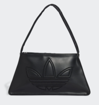 adidas Polyurethane Outline Trefoil Shoulder Bag Women&#39;s Casual Bag Blac... - $69.90