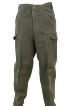 Vintage Swiss Military Wwii Wool Blue Green Nco Infantry Black Stripe Trousers - £29.12 GBP+