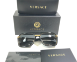 Versace Sunglasses MOD.4399 GB1/87 Polished Black Gold Square Aviators 5... - $121.33