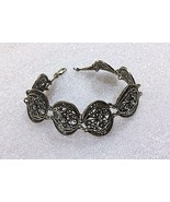 VINTAGE WOMEN SILVER 925 FILIGREE BRACELET-ANTIQUE FILIGREE-TURKISH STYLE- - £117.60 GBP