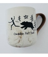 Canadian Fast Food Per Design Marble Stoneware Coffee Cup Mug Tan Brown ... - $16.71