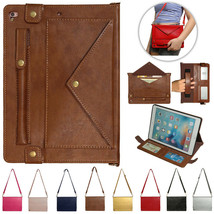 k3) Leather Wallet Flip Magnetic Back Cover Case For Apple I Pad Model - £70.48 GBP