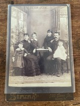 Vintage Cabinet Card. Family with 4 children by Strunk in Reading, Pennsylvania - £10.65 GBP
