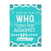  Romans 8:31 God Is For Us Bible Verse Canvas Christian Wall Art - £59.69 GBP+