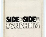 Side by Side by Sondheim Playbill 1977 Millicent Martin Bonnie Schon Lar... - £9.57 GBP