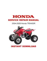 2004-2009 Honda TRX 450R Service Repair Manual - $21.12 CAD