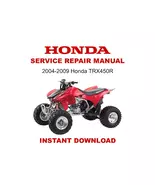 2004-2009 Honda TRX 450R Service Repair Manual - $21.12 CAD