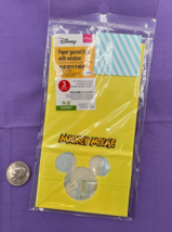 Disney Mickey Paper Gusset Bags with Window - Set of 3 Magical Packaging... - $14.85