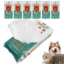 6 Pk Pets Multipurpose Wipes Dog Grooming Freshening Cat Dry Bath Cleaning 360Ct - £33.56 GBP