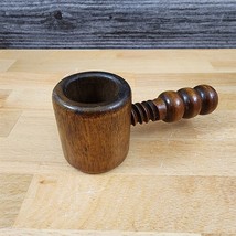 Carved Wood Spiral Screw Nut Cracker Nutcracker - $14.24