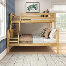 Twin over Full size Solid Wooden Bunk Bed in Natural Pine Wood Finish - $23,338.20 MXN