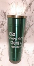 25oz Double Wall Stainless Steel Does Running Late Count As Exercise Tumbler wit - £5.52 GBP