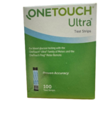 *100 One Touch Ultra Blue Diabetic Blood Glucose Test Strips 5/24-6/24 - $36.58