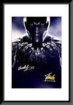 Black Panther Chadwick Boseman and Stan Lee signed movie photo - £275.22 GBP