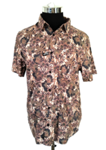 NWT Quiksilver Shirt Men&#39;s Size M Multicolor Hemp Blend Tropical Island Casual - £35.47 GBP