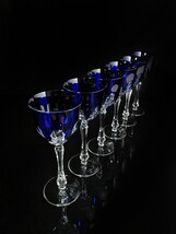 Faberge Regency Goblets in Cobalt  Blue Crystal image 4