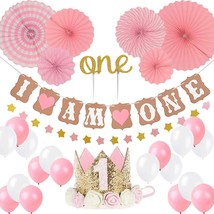 Girl 1St Birthday Decoration-Baby Girl/Boy 1St Birthday Party Hat Princess Tiara - £31.45 GBP
