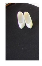 Barbie doll shoes white pumps heels  small feet vintage fashion foolwear Francie - £7.81 GBP