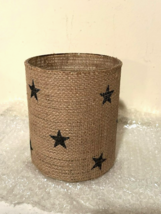 Country Star Burlap Candle Jar -NEW image 3