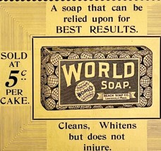 World Soap Beach Soap Company 1894 Advertisement Victorian Cleans Whiten... - £11.98 GBP