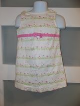 Hartstrings Flowers and Butterfly Print White Sleeveless Dress Size 2T G... - $16.20
