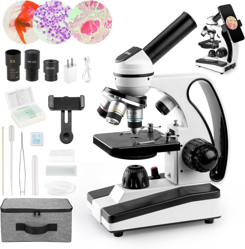Microscope for Adults Kids 40X-2000X Compound Monocular Microscope for S... - $162.60
