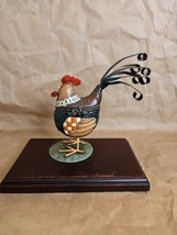 Whimsical Metal &amp; Resin Decorative Rooster Trinket Box 5&quot; - £10.74 GBP