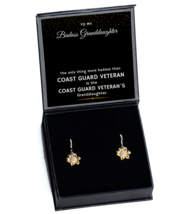 Ear Rings For Military Granddaughter, Coast Guard Veteran Granddaughter  - $49.95