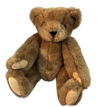 Vintage The Vermont Teddy Bear Co  Jointed Plush Stuffed Animal 14&quot; Brown Bear - £12.10 GBP
