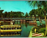 Main Springs Boat Dock Aquatorium Silver Springs Florida FL Chrome Postc... - $4.90