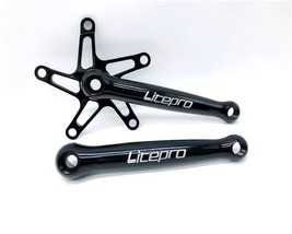 Litepro 365g Folding Bike crankset For brompton Crank bcd130 170mm Square Hole R - £80.67 GBP