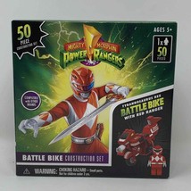 Power Rangers Red Ranger Tyrannosaurus Rex Battle Bike 50 Pc Construction Set - £14.69 GBP