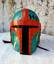 Mandalorian Steel Helmet Starwars Cosplay Prop Film Helmet Hand Painted Helme... - £112.89 GBP
