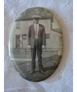 Vintage Photo Pocket Mirror  ~ Guy in Suit - $18.00