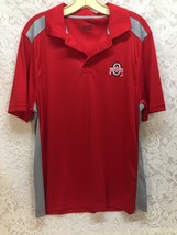 Ohio State Buckeyes Football Polo Shirt OSU Authentic Apparel Size M - £10.35 GBP