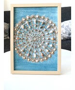 Seashell Mandala Painting Framed Handmade by Jania , Original Seashells - $80.00