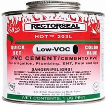 Rectorseal 55989 1/2 Pint Hot 203L Medium Body Blue Low Voc Pvc Solvent ... - $27.00 CAD