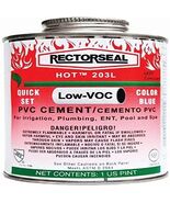 Rectorseal 55989 1/2 Pint Hot 203L Medium Body Blue Low Voc Pvc Solvent ... - $27.05 CAD