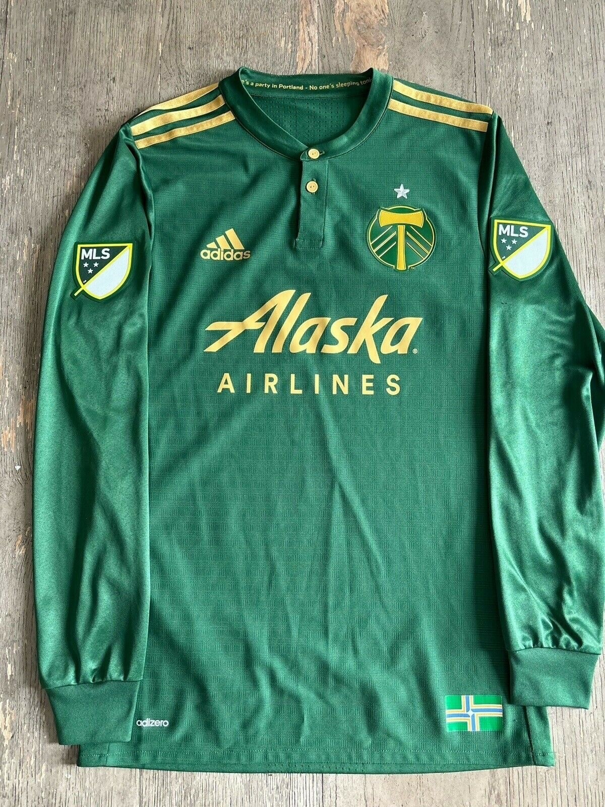 NWT men medium Adidas adizero Climacool Portland Timbers Home Jersey Long Sleeve Item image 3