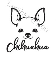 Chihuahua Face Drawn Design Vinyl Checkbook Cover - $8.75