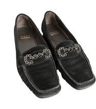 Stuart Weitzman Murphy Moc Black Suede Jeweled Loafers Women&#39;s 9 N - $99.18