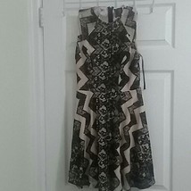 Fire Los Angeles dress with lace overlay short black Size Medium - £19.14 GBP